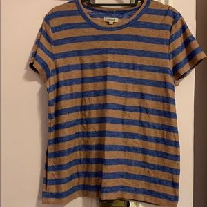 Madewell striped linen like t shirt